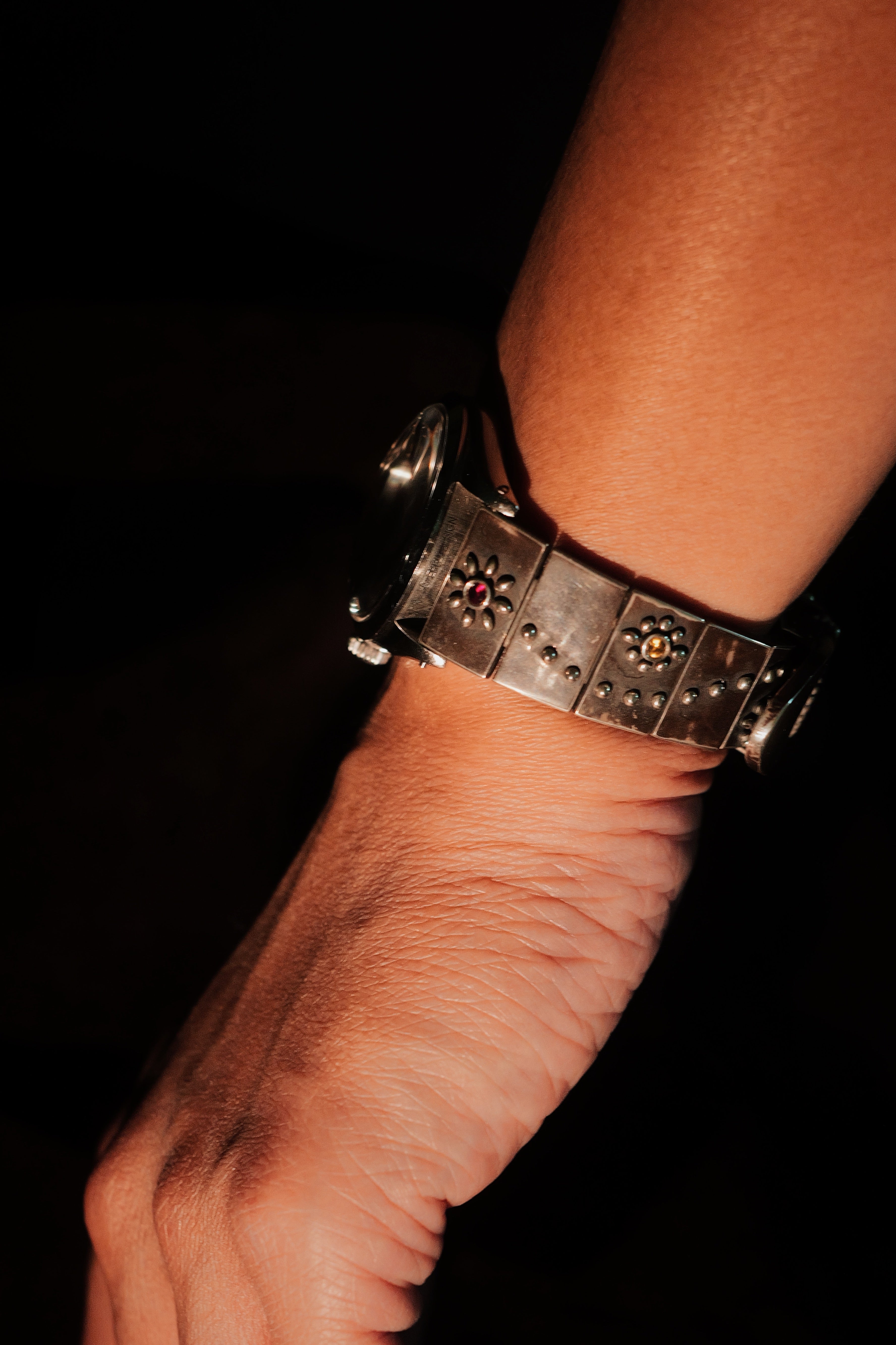 .925 Western Blossom Belt Watch Bracelet