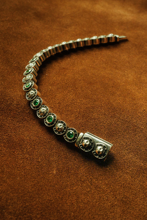 .925 Skull & Gem Tennis Bracelet