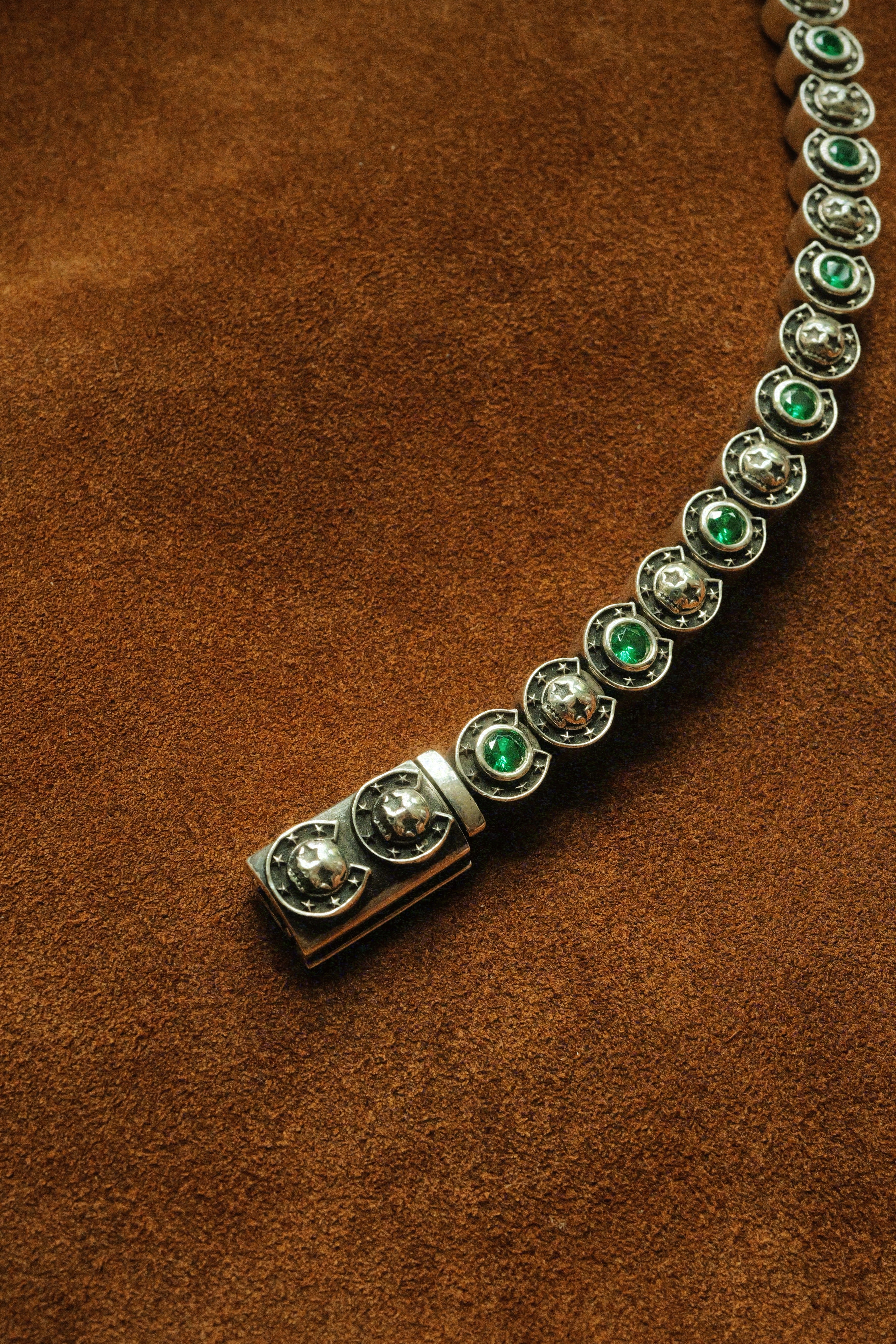 .925 Skull & Gem Tennis Bracelet